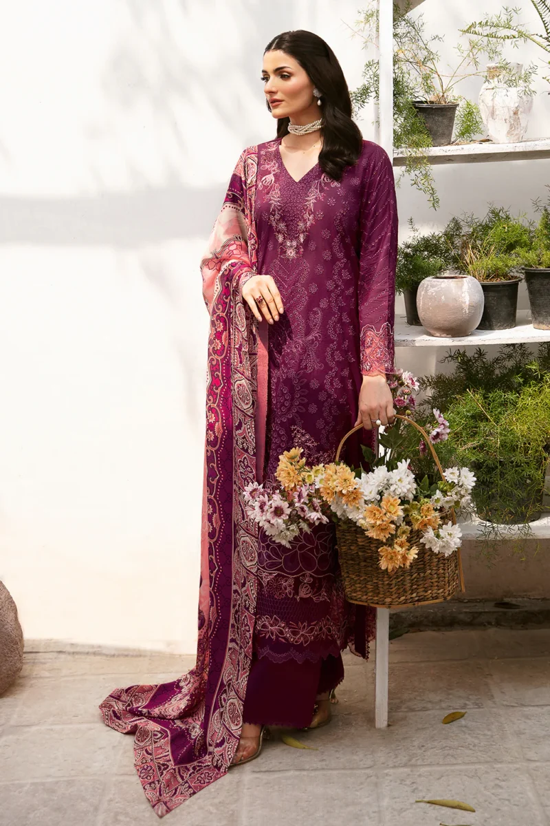 Andaaz by Ramsha Stitched 3 Pieces Luxury Lawn Vol-09 Collection'2024-Z-901 - Image 5