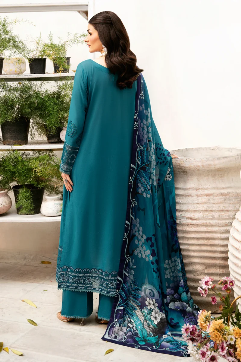 Andaaz by Ramsha Stitched 3 Pieces Luxury Lawn Vol-09 Collection'2024-Z-902 - Image 2