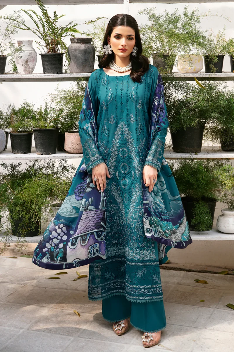 Andaaz by Ramsha Stitched 3 Pieces Luxury Lawn Vol-09 Collection'2024-Z-902 - Image 6