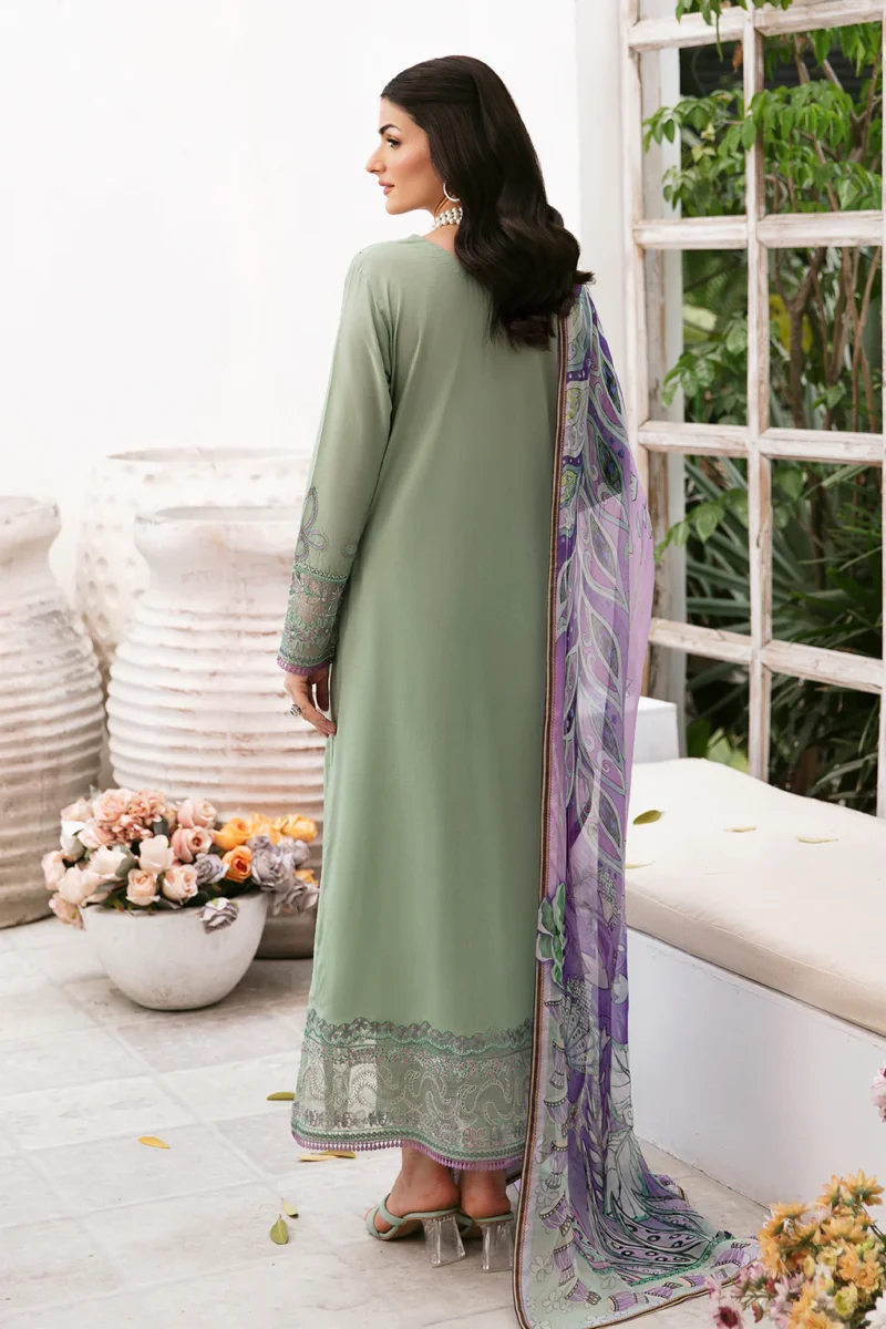 Andaaz by Ramsha Stitched 3 Pieces Luxury Lawn Vol-09 Collection'2024-Z-903 - Image 2