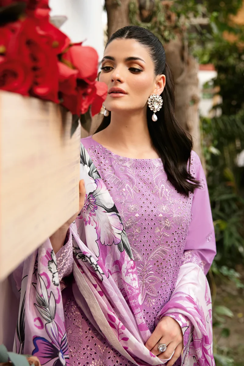 Andaaz by Ramsha Stitched 3 Pieces Luxury Lawn Vol-09 Collection'2024-Z-905 - Image 2