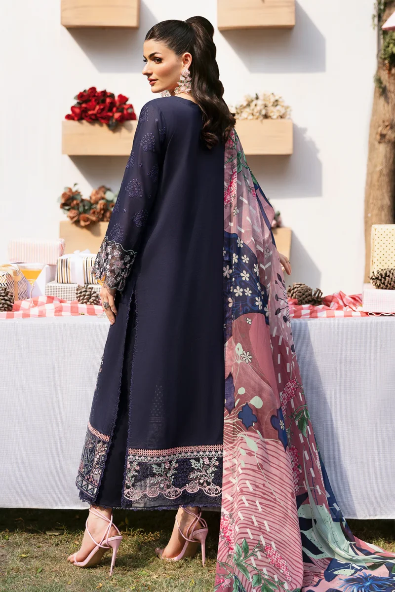 Andaaz by Ramsha Stitched 3 Pieces Luxury Lawn Vol-09 Collection'2024-Z-906 - Image 2