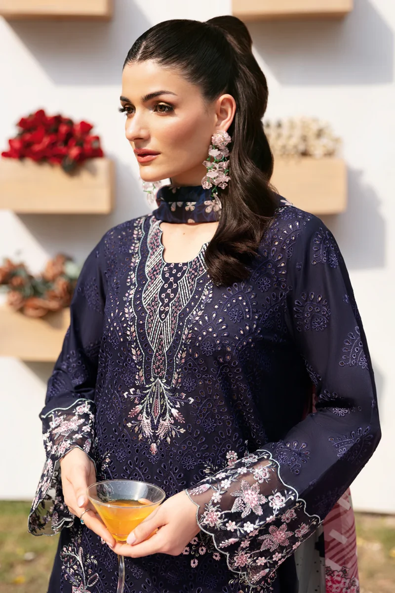 Andaaz by Ramsha Stitched 3 Pieces Luxury Lawn Vol-09 Collection'2024-Z-906 - Image 6