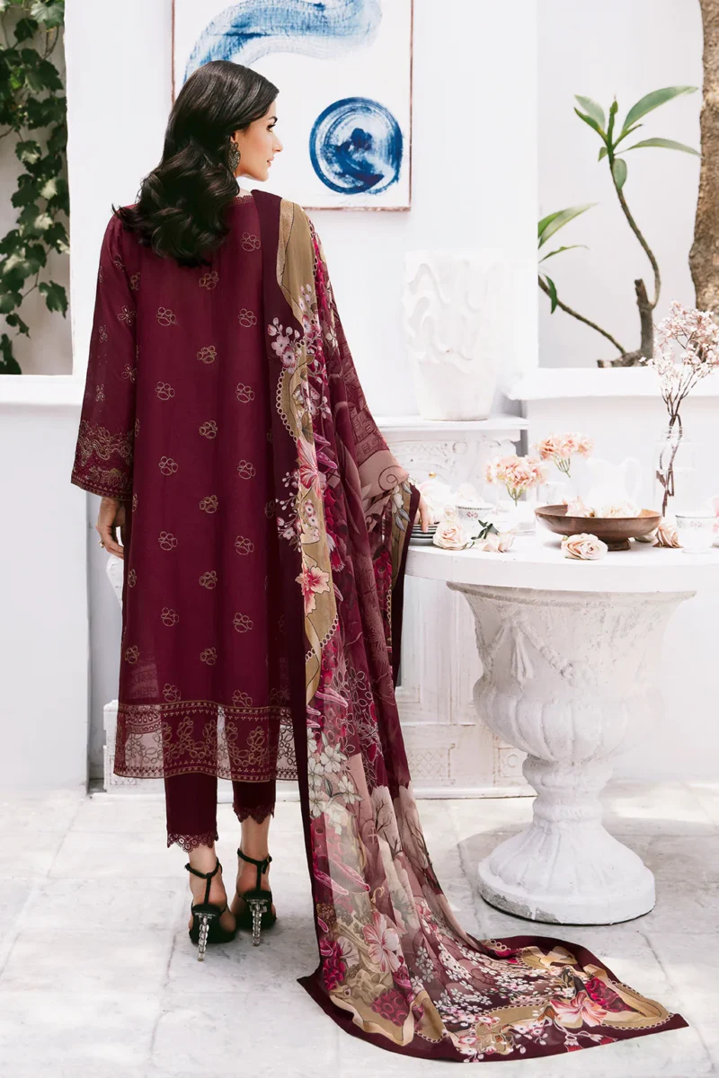 Andaaz by Ramsha Stitched 3 Pieces Luxury Lawn Vol-09 Collection'2024-Z-907 - Image 2