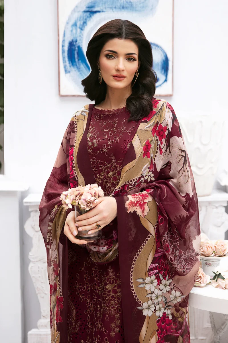 Andaaz by Ramsha Stitched 3 Pieces Luxury Lawn Vol-09 Collection'2024-Z-907 - Image 4