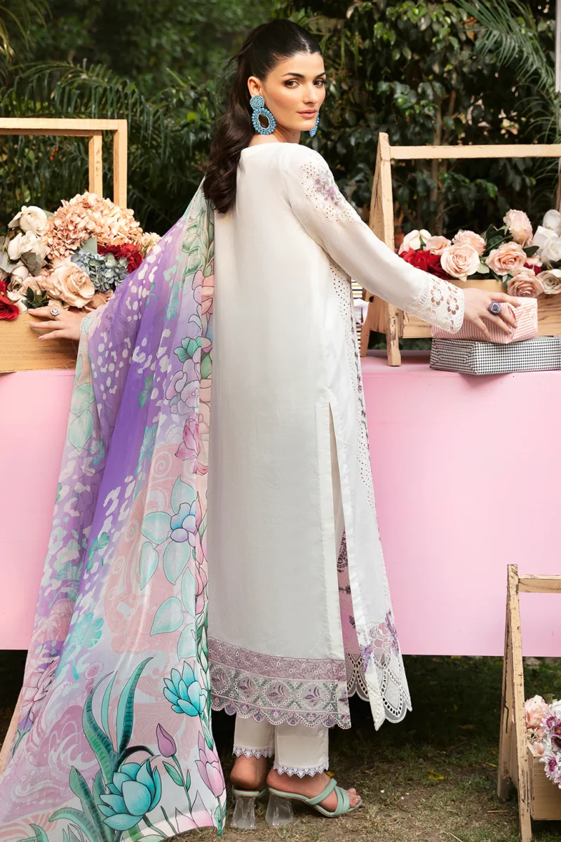 Andaaz by Ramsha Stitched 3 Pieces Luxury Lawn Vol-09 Collection'2024-Z-908 - Image 2