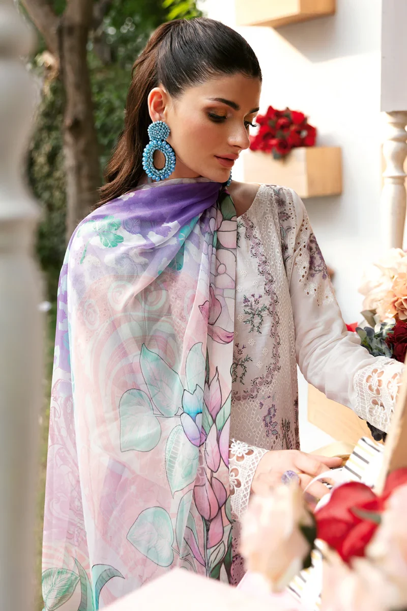 Andaaz by Ramsha Stitched 3 Pieces Luxury Lawn Vol-09 Collection'2024-Z-908 - Image 6