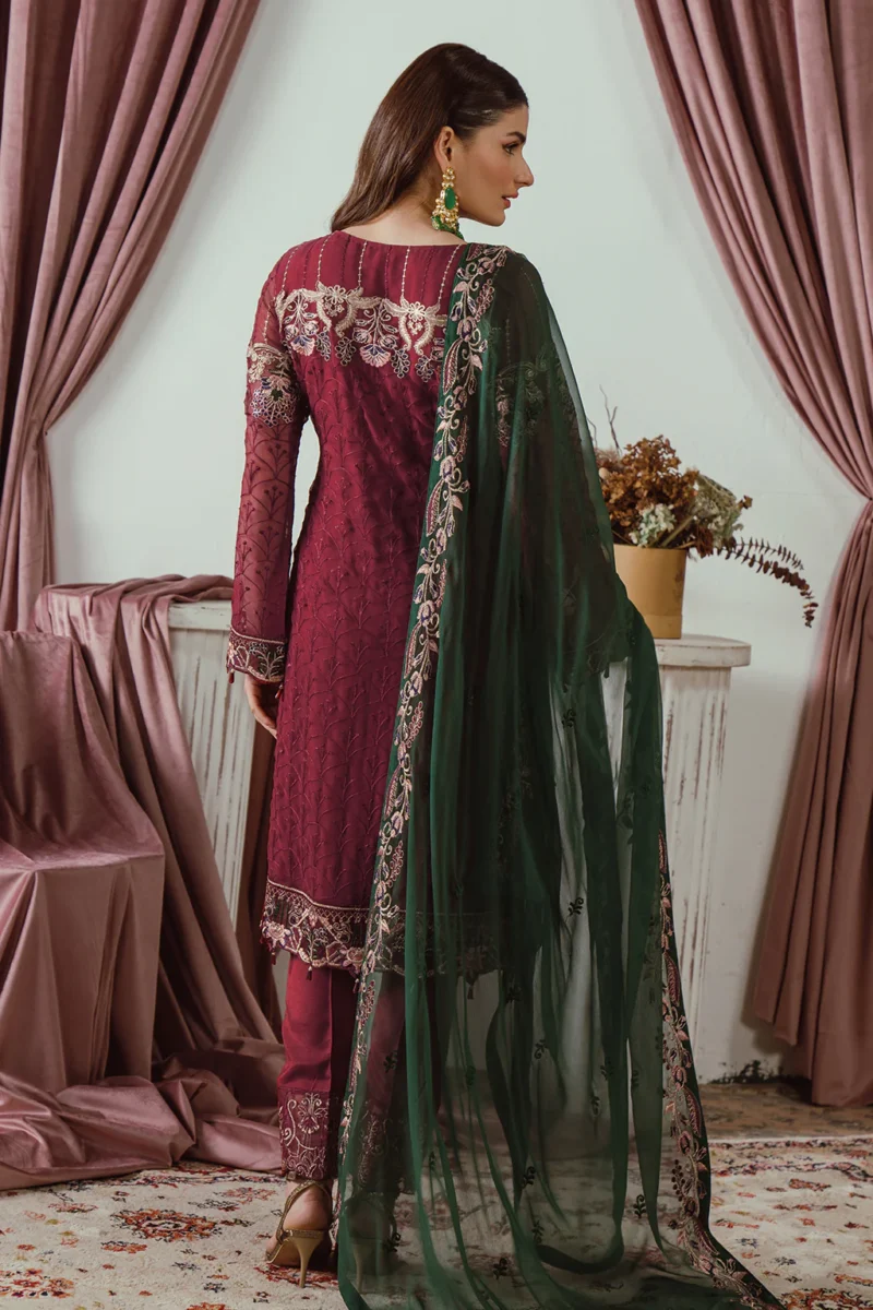 Ramsha Unstitched 3 Piece Chiffon Vol-25 Collection'2024-F-2501 - Image 2