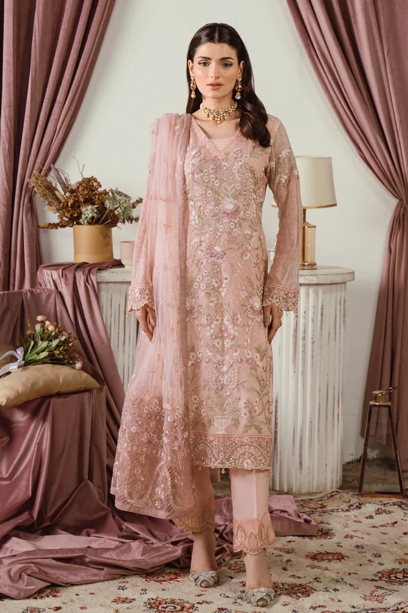 Ramsha Unstitched 3 Piece Chiffon Vol-25 Collection'2024-F-2502