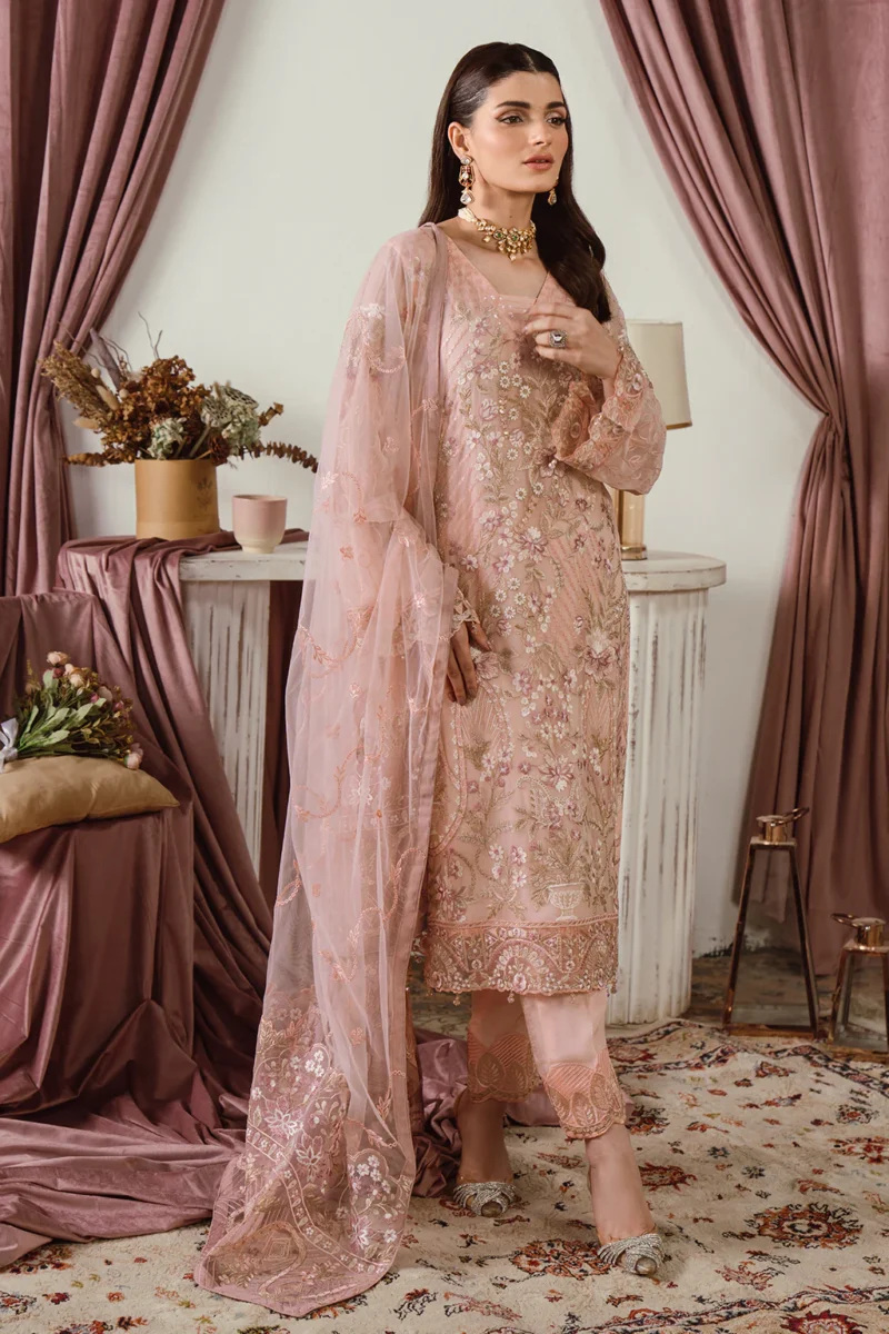 Ramsha Unstitched 3 Piece Chiffon Vol-25 Collection'2024-F-2502 - Image 4