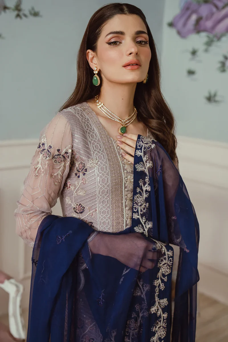 Ramsha Unstitched 3 Piece Chiffon Vol-25 Collection'2024-F-2503 - Image 3