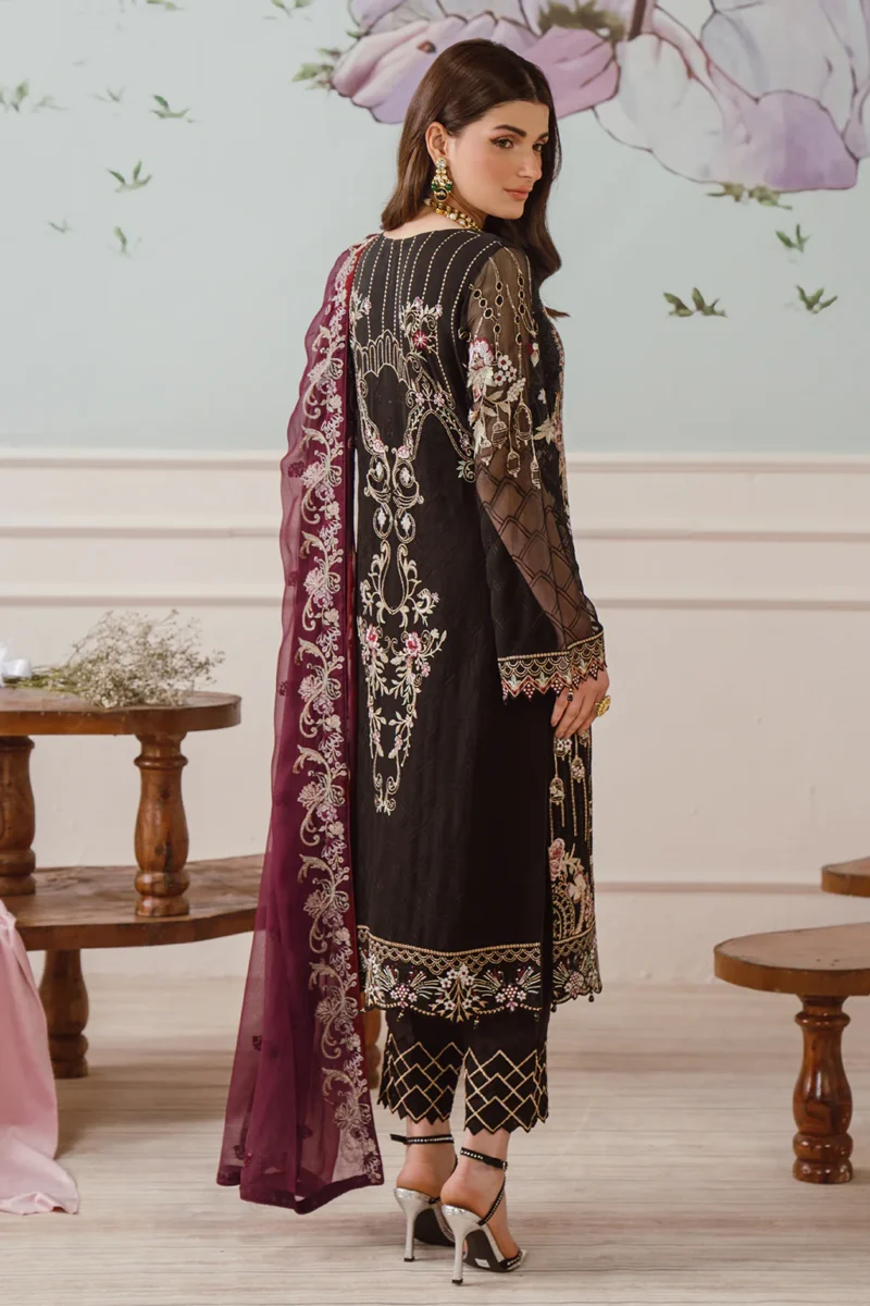 Ramsha Unstitched 3 Piece Chiffon Vol-25 Collection'2024-F-2504 - Image 2