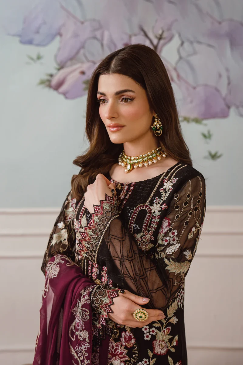 Ramsha Unstitched 3 Piece Chiffon Vol-25 Collection'2024-F-2504 - Image 4