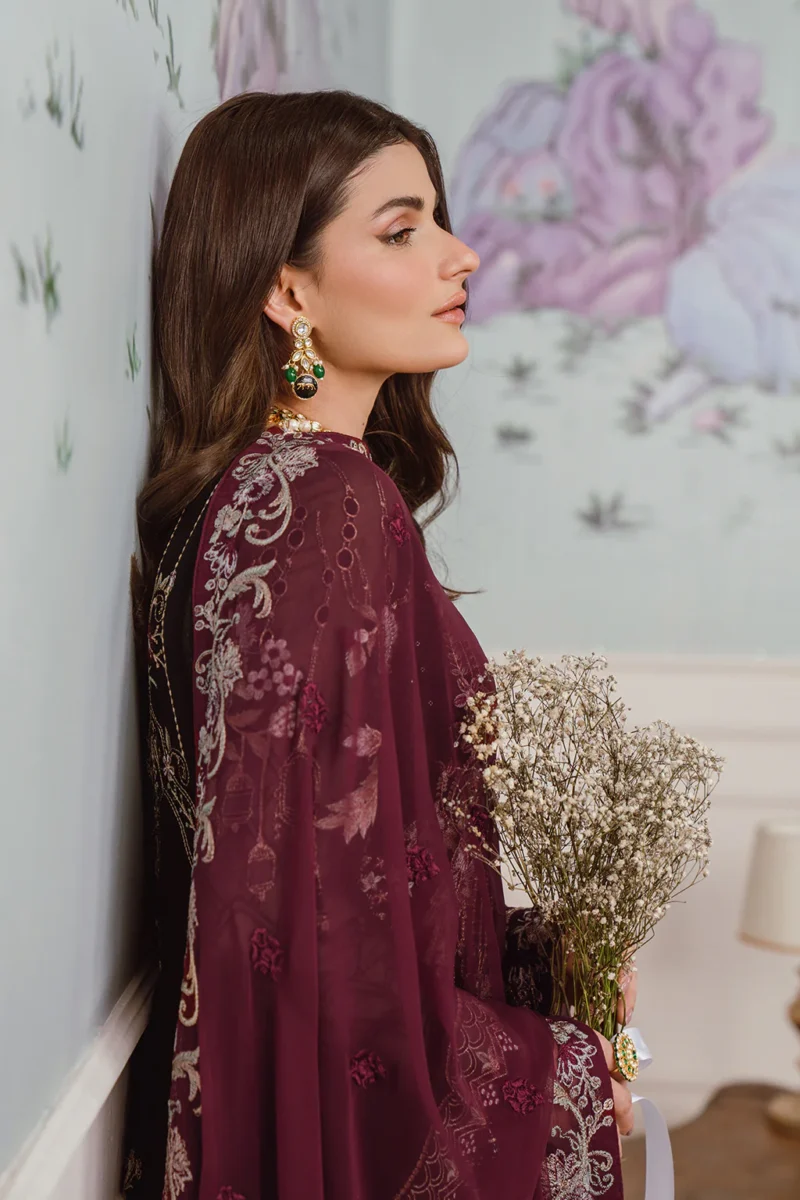 Ramsha Unstitched 3 Piece Chiffon Vol-25 Collection'2024-F-2504 - Image 5