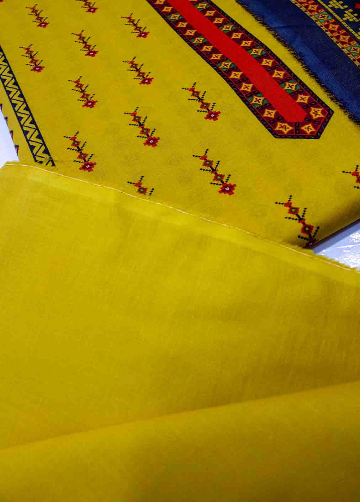 D-090-3 Piece Cotton Digital Printed UnStitched Suit - Image 3