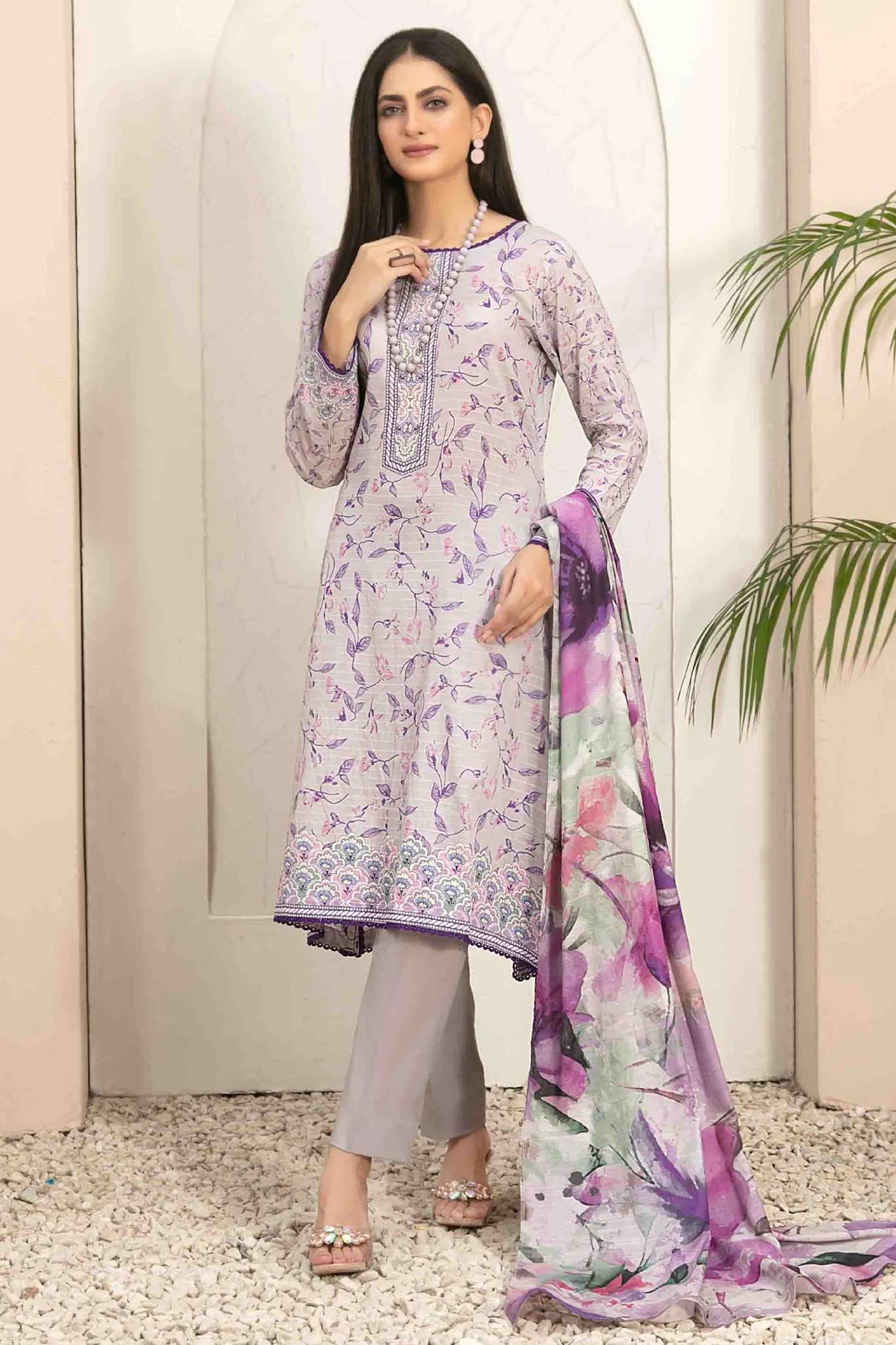 Tiyani By Tawakkal Unstitched 3 Piece Digital Printed Lawn Vol-01 Collection'2024-D-3590