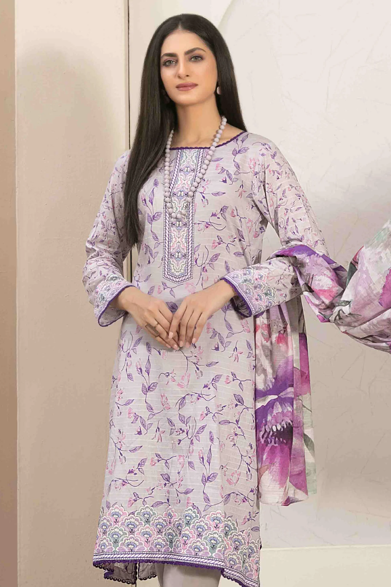 Tiyani By Tawakkal Unstitched 3 Piece Digital Printed Lawn Vol-01 Collection'2024-D-3590 - Image 2