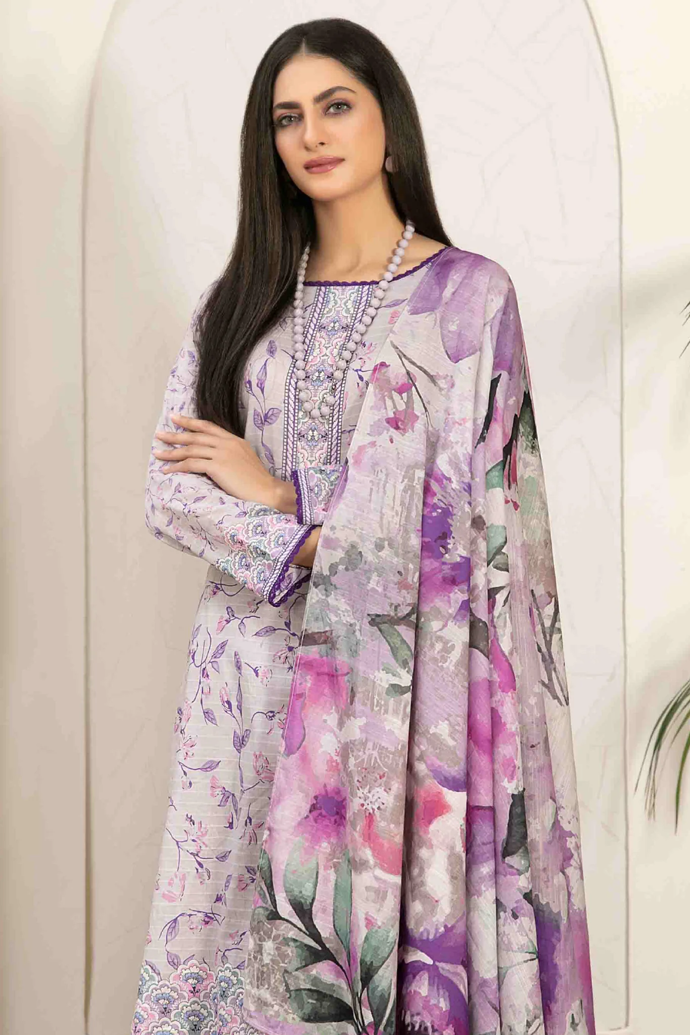 Tiyani By Tawakkal Unstitched 3 Piece Digital Printed Lawn Vol-01 Collection'2024-D-3590 - Image 3