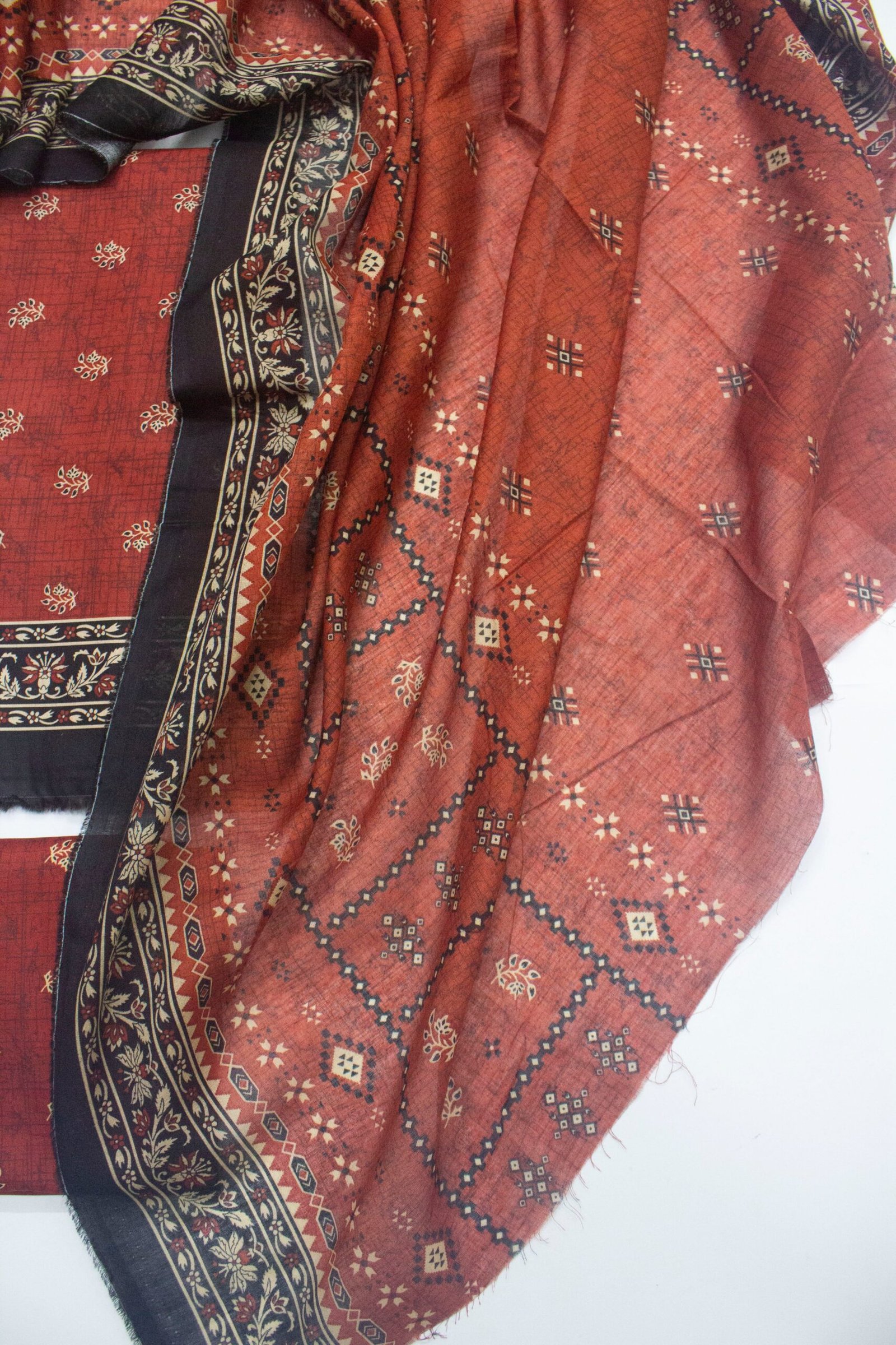 D-8016-3 Cotton Digital Printed UnStitched Suit - Image 2