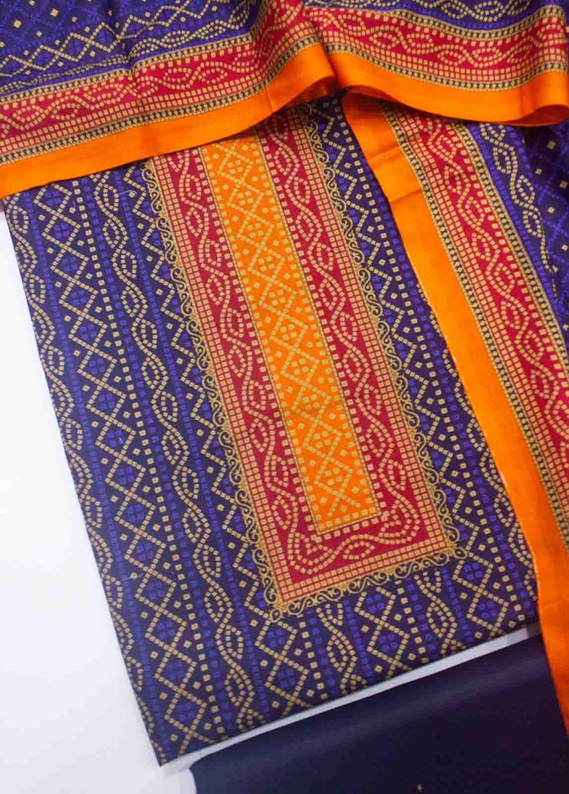 F&F-0803-3 Lawn Fariha & Farah Printed Unstitched Suit - Image 2