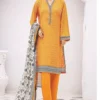 Bin Saeed Stitched 3 Piece Printed Lawn Vol-05 Collection'2024-SM-669-Mustard