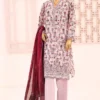 Bin Saeed Stitched 3 Piece Embroidered Lawnkari Collection'2024-SM-720-L.Purple