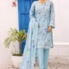 Bin Saeed Stitched 3 Piece Printed Lawn Vol-07 Collection'2024-SM-723-Sky Blue