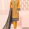Bin Saeed Stitched 3 Piece Printed Lawn Vol-07 Collection'2024-SM-727-Mustard