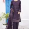 Bin Saeed Stitched 3 Piece Printed Lawn Vol-07 Collection'2024-SM-730-Dark Purple