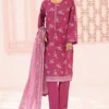 Bin Saeed Stitched 3 Piece Printed Lawn Vol-08 Collection'2024-SM-748-Magenta
