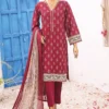 Bin Saeed Stitched 3 Piece Printed Lawn Vol-09 Collection'2024-SM-769-Maroon