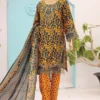 Bin Saeed Stitched 3 Piece Cutworkari Emb Lawn Collection'2024-SM-792-Mustard