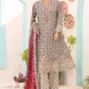 Bin Saeed Stitched 3 Piece Emb Lawn Frocks Collection'2024-SM-807-Skin