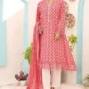 Bin Saeed Stitched 3 Piece Emb Lawn Frocks Collection'2024-SM-813-Pink