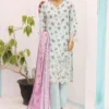 Bin Saeed Stitched 3 Piece Emb Lawnkari Vol-03 Collection'2024-SM-814-Mint