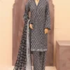 Bin Saeed Stitched 3 Piece Printed Lawn Vol-11 Collection'2024-SM-824-Black