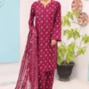 Bin Saeed Stitched 3 Piece Printed Lawn Vol-11 Collection'2024-SM-832-Dark Pink