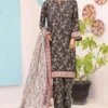 Bin Saeed Stitched 3 Piece Printed Lawn Vol-11 Collection'2024-SM-843-Black