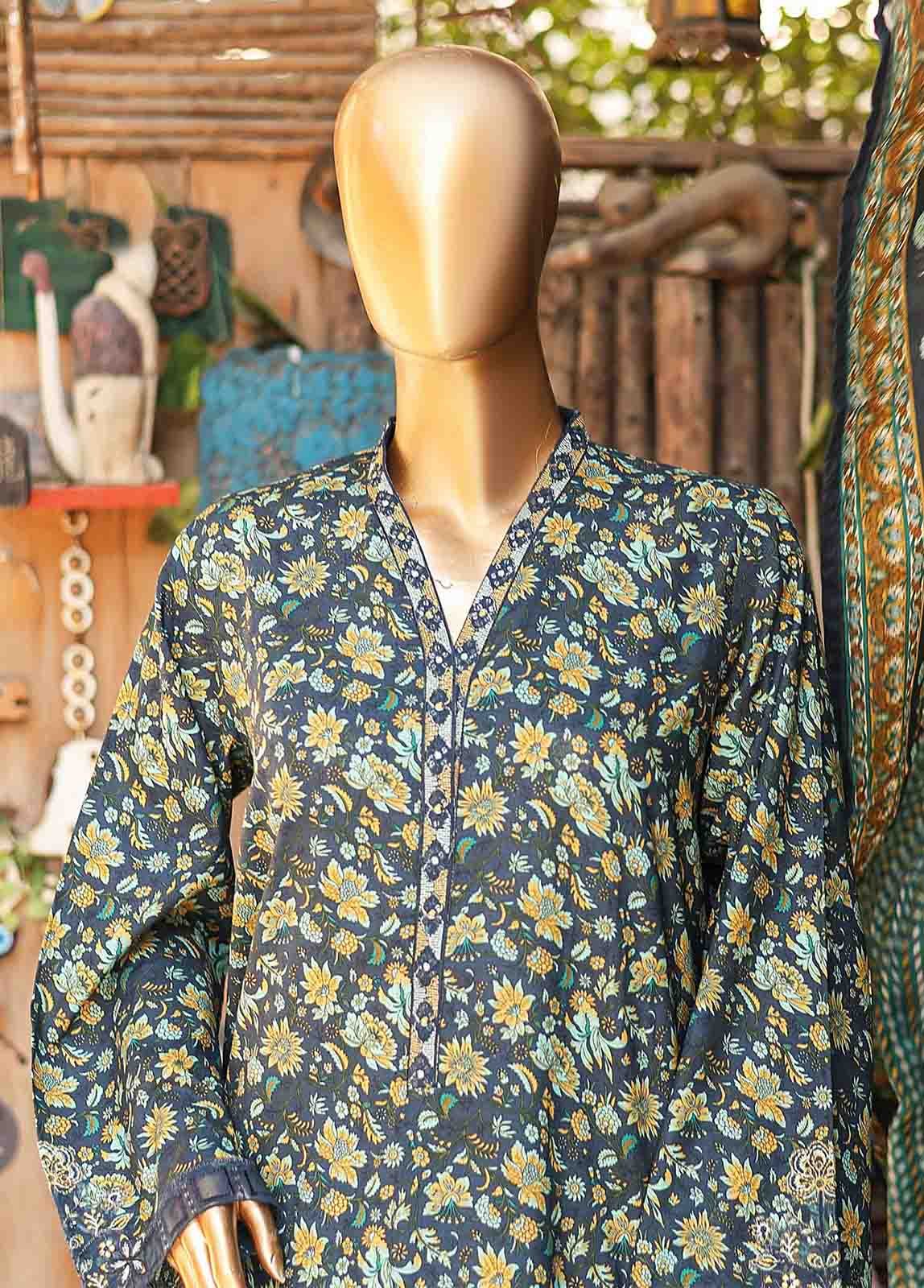 SMLF-0643-EMB- 3 Piece Embroidered Stitched Suit - Image 2