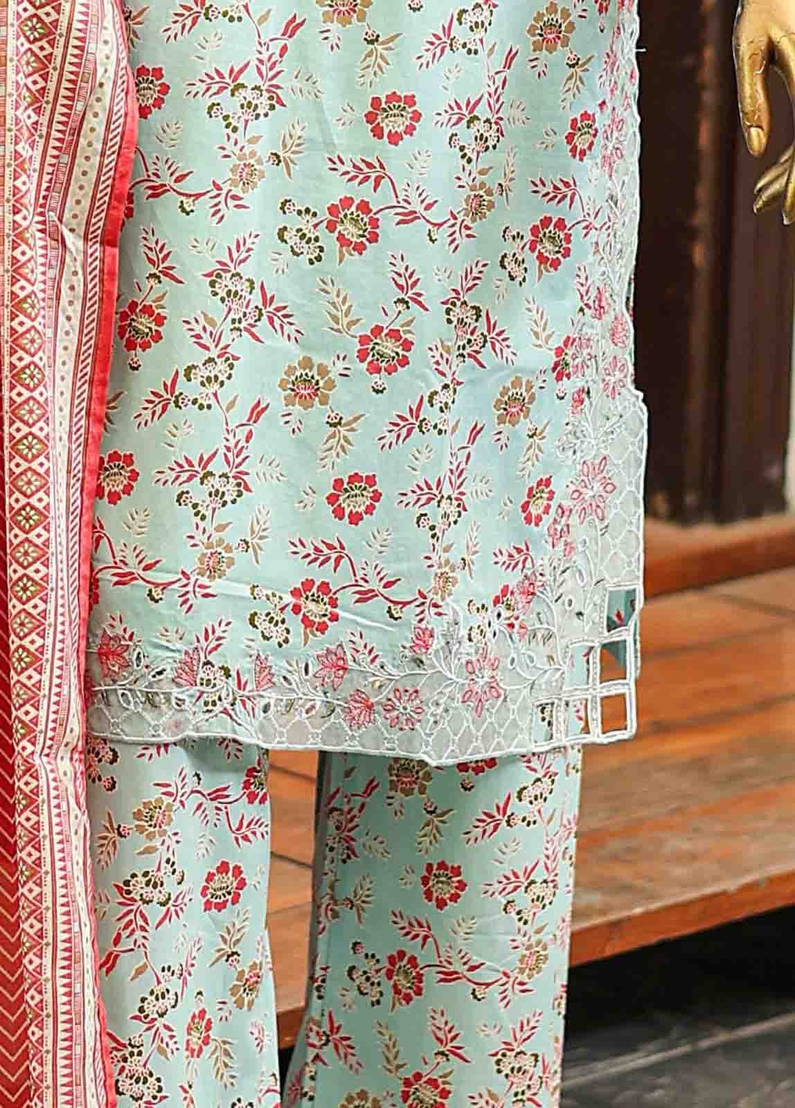 SMLF-627-Emb- 3 Piece Embroidered Stitched Suit - Image 3