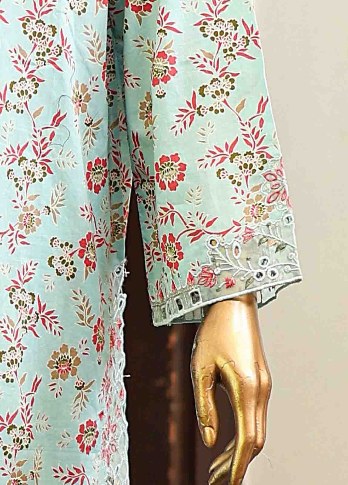 SMLF-627-Emb- 3 Piece Embroidered Stitched Suit - Image 4