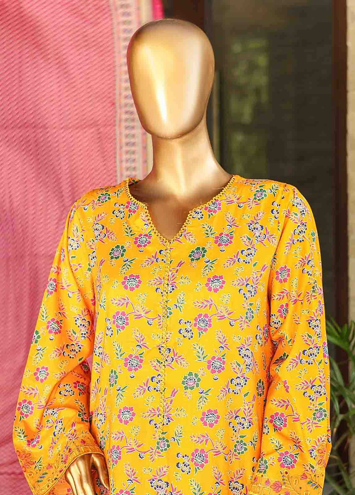 SMLF-628-Emb- 3 Piece Embroidered Stitched Suit - Image 2