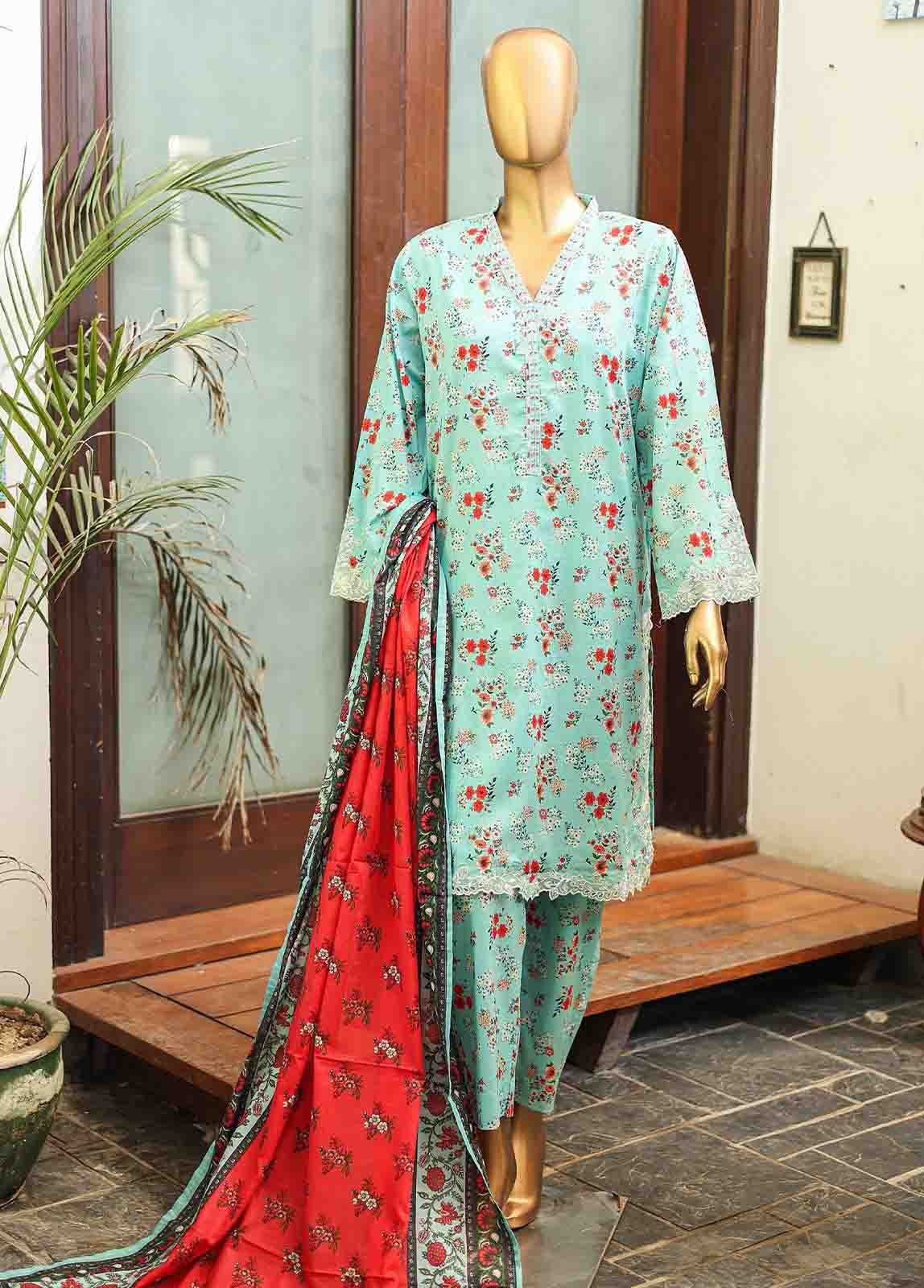 SMLF-644-Emb- 3 Piece Embroidered Stitched Suit – Karachi Dress eStore