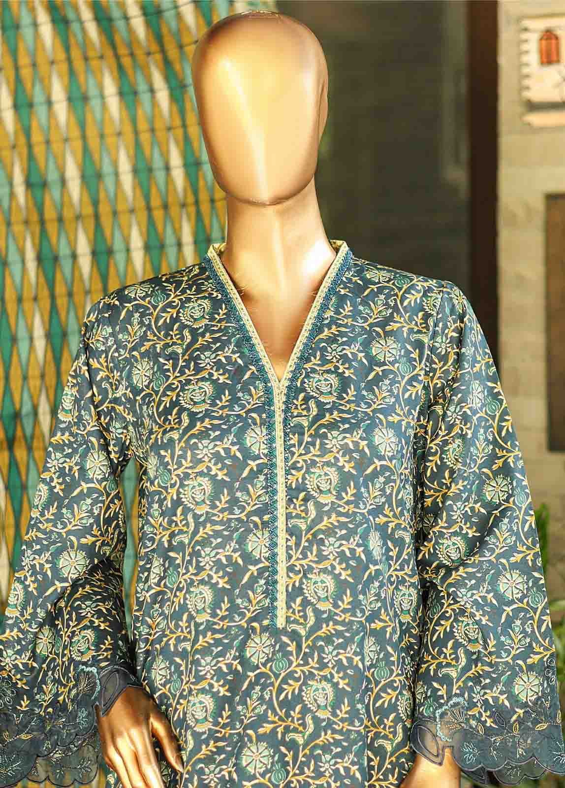 SMLF-646-Emb- 3 Piece Embroidered Stitched Suit - Image 2