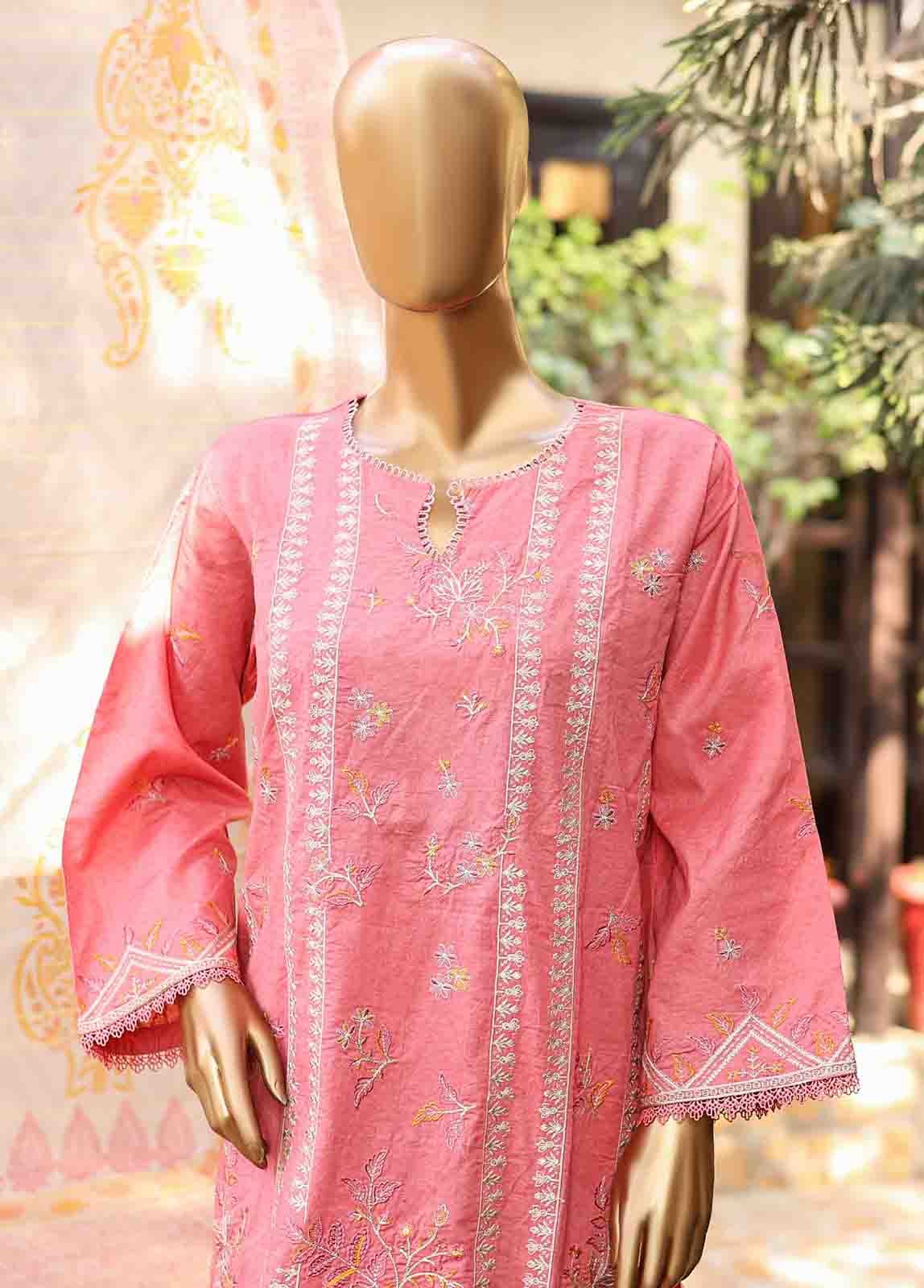 SMLF-EMB-396 B - 3 Piece Embroidered Stitched Suit - Image 2