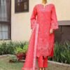SMLF-EMB-449 B - 3 Piece Embroidered Stitched Suit