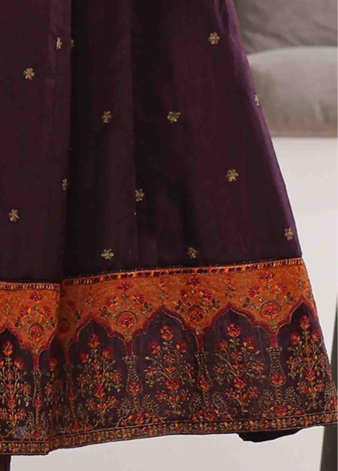 BNS-FR-008- 3 Piece Embroidered Jacquard Stitched Suit - Image 4