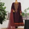 BNS-FR-008- 3 Piece Embroidered Jacquard Stitched Suit