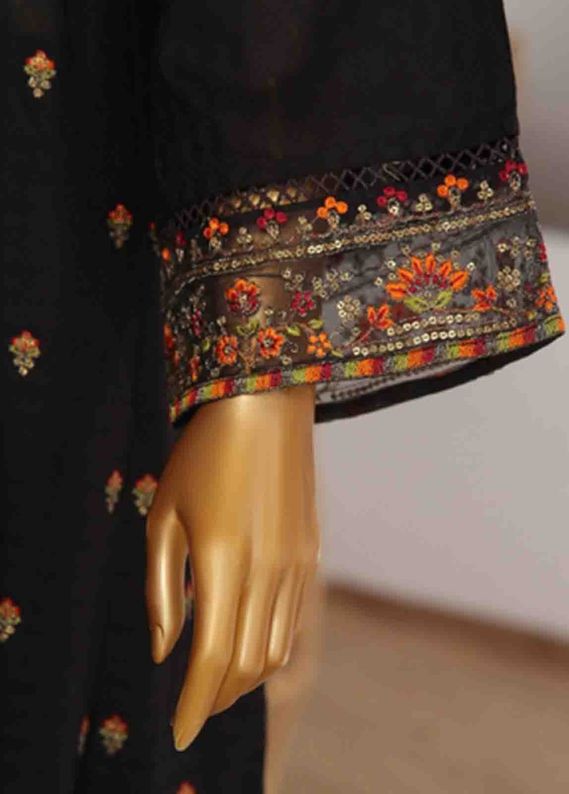 BNS-FR-013- 3 Piece Embroidered Jacquard Stitched Suit - Image 3