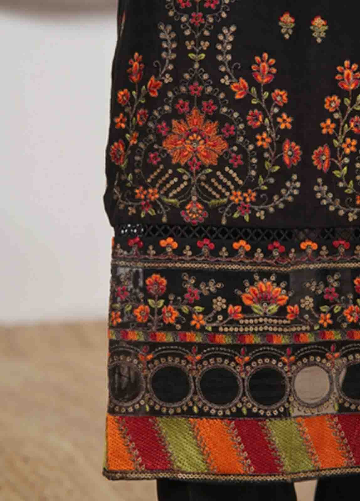 BNS-FR-013- 3 Piece Embroidered Jacquard Stitched Suit - Image 4